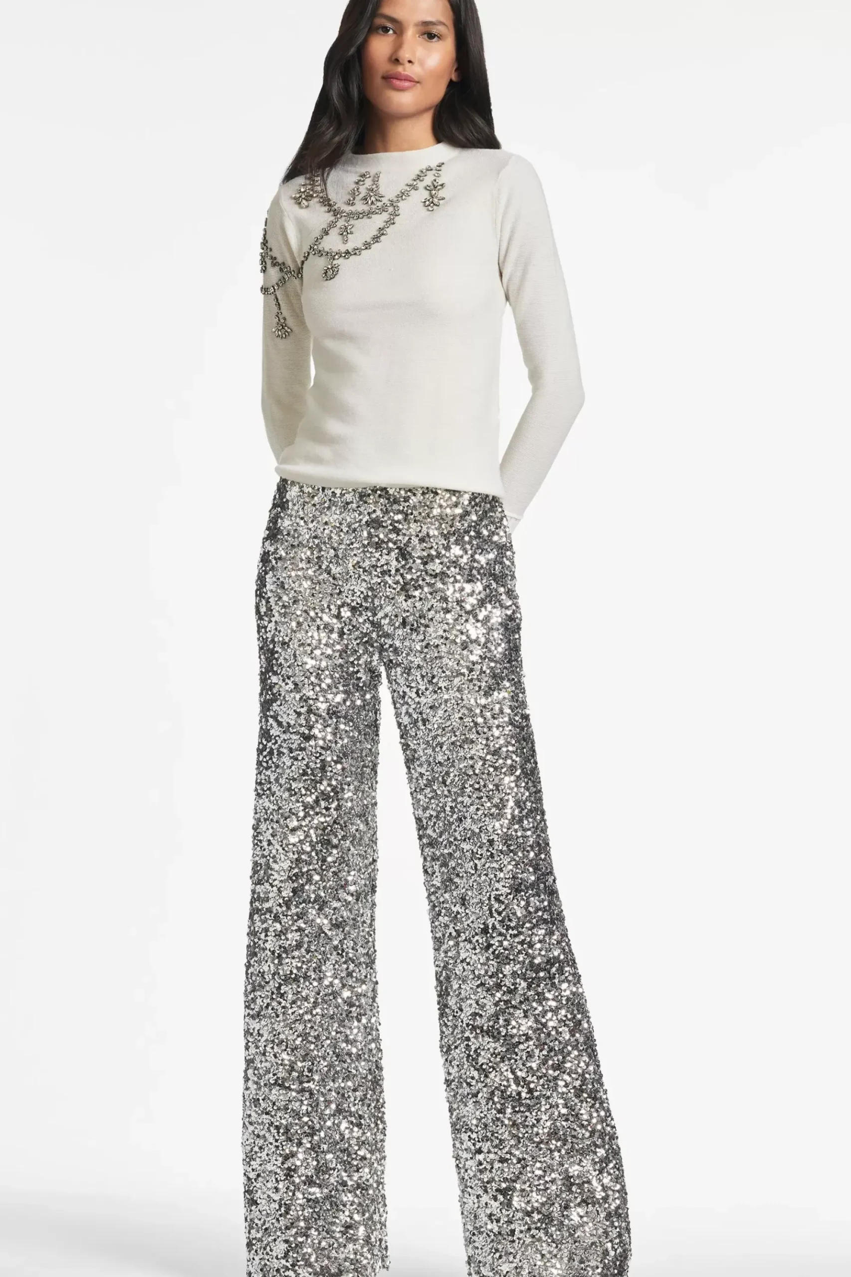Women Sachin & Babi Pants & Jumpsuits-Alli Pant Silver Sequins