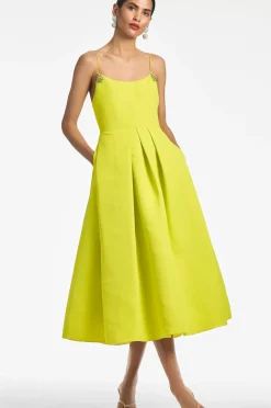 Women Sachin & Babi Dresses-Audra Dress Chartreuse
