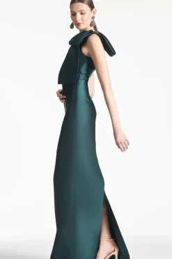 Women Sachin & Babi Gowns-Bonnie Gown Forest Green