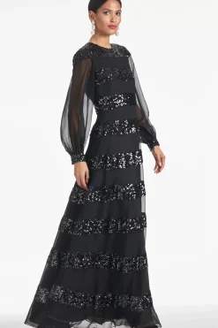 Women Sachin & Babi Gowns-Brenda Gown Black