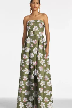 Women Sachin & Babi Gowns-Brielle Gown Moss Magnolia