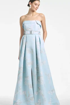 Women Sachin & Babi Gowns-Brielle Gown Sky Venetia Petals