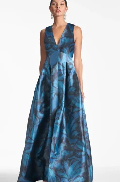 Women Sachin & Babi Gowns-Brooke Gown Tonal Petal