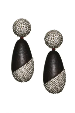 Women Sachin & Babi Earrings-Christina Earrings-Wood/Crystals
