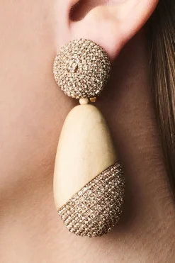 Women Sachin & Babi Earrings-Christina Earrings-Wood/Crystals