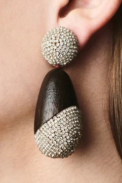 Women Sachin & Babi Earrings-Christina Earrings-Wood/Crystals