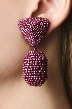 Women Sachin & Babi Earrings-Chrystie Earrings-Metallic Faceted Beads