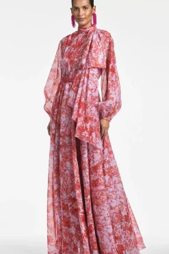 Women Sachin & Babi Gowns-Cinzia Gown-Amaranthus Spray Amaranths Spray