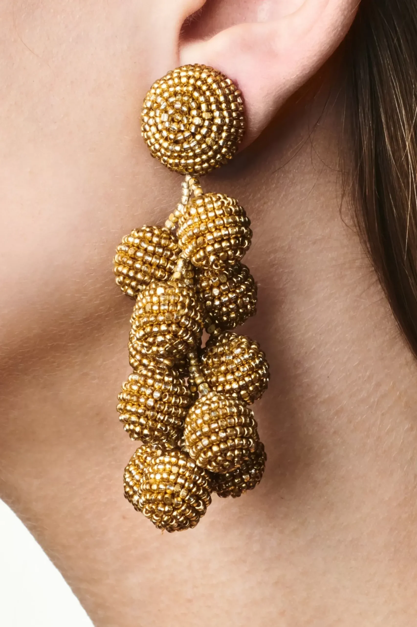Women Sachin & Babi Earrings-Coconuts Earrings-Smooth Beads