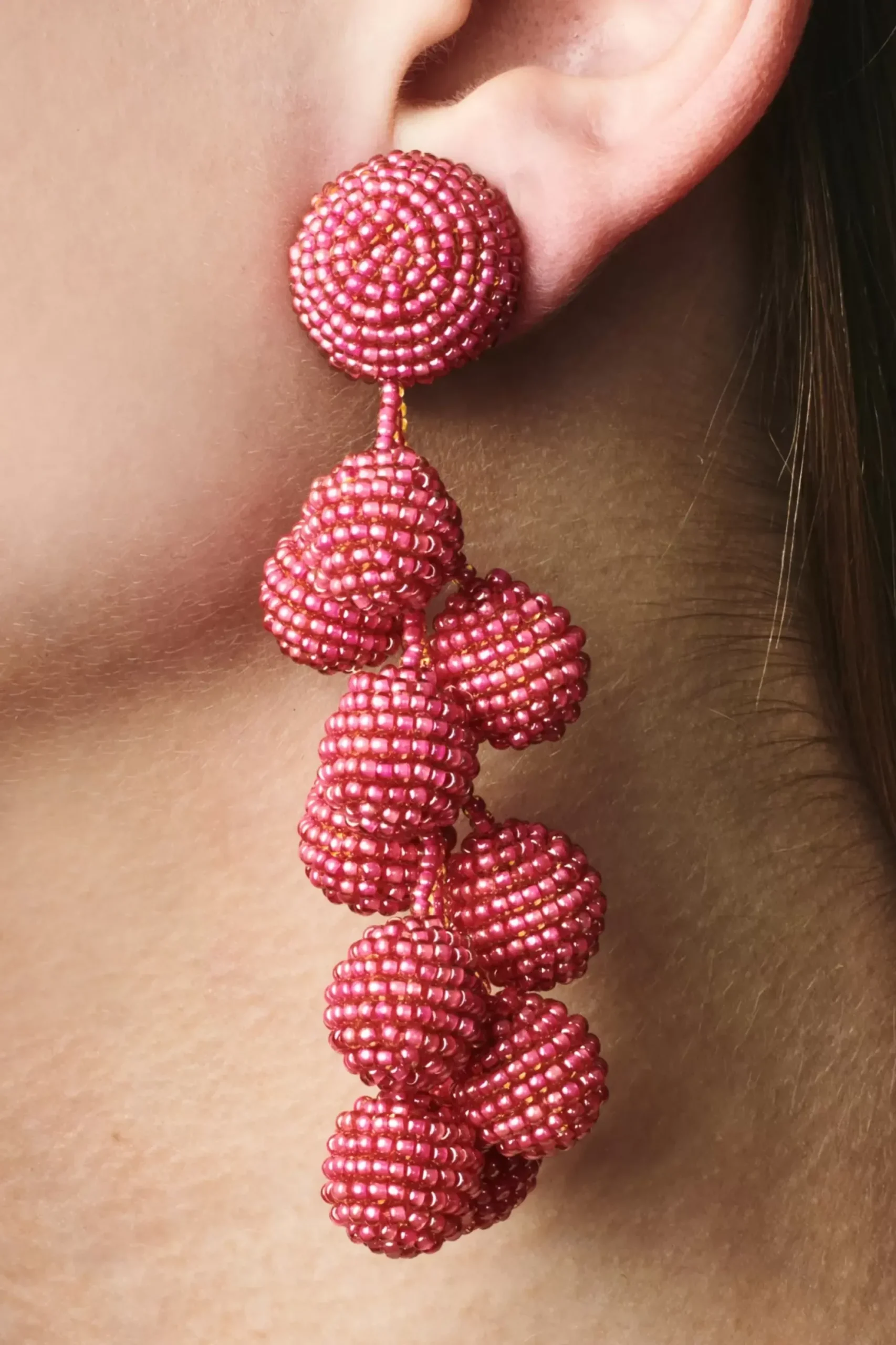 Women Sachin & Babi Earrings-Coconuts Earrings-Smooth Beads