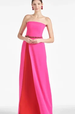 Women Sachin & Babi Gowns-Daniella Gown Electric Pink/Red
