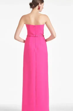 Women Sachin & Babi Gowns-Daniella Gown Electric Pink/Red