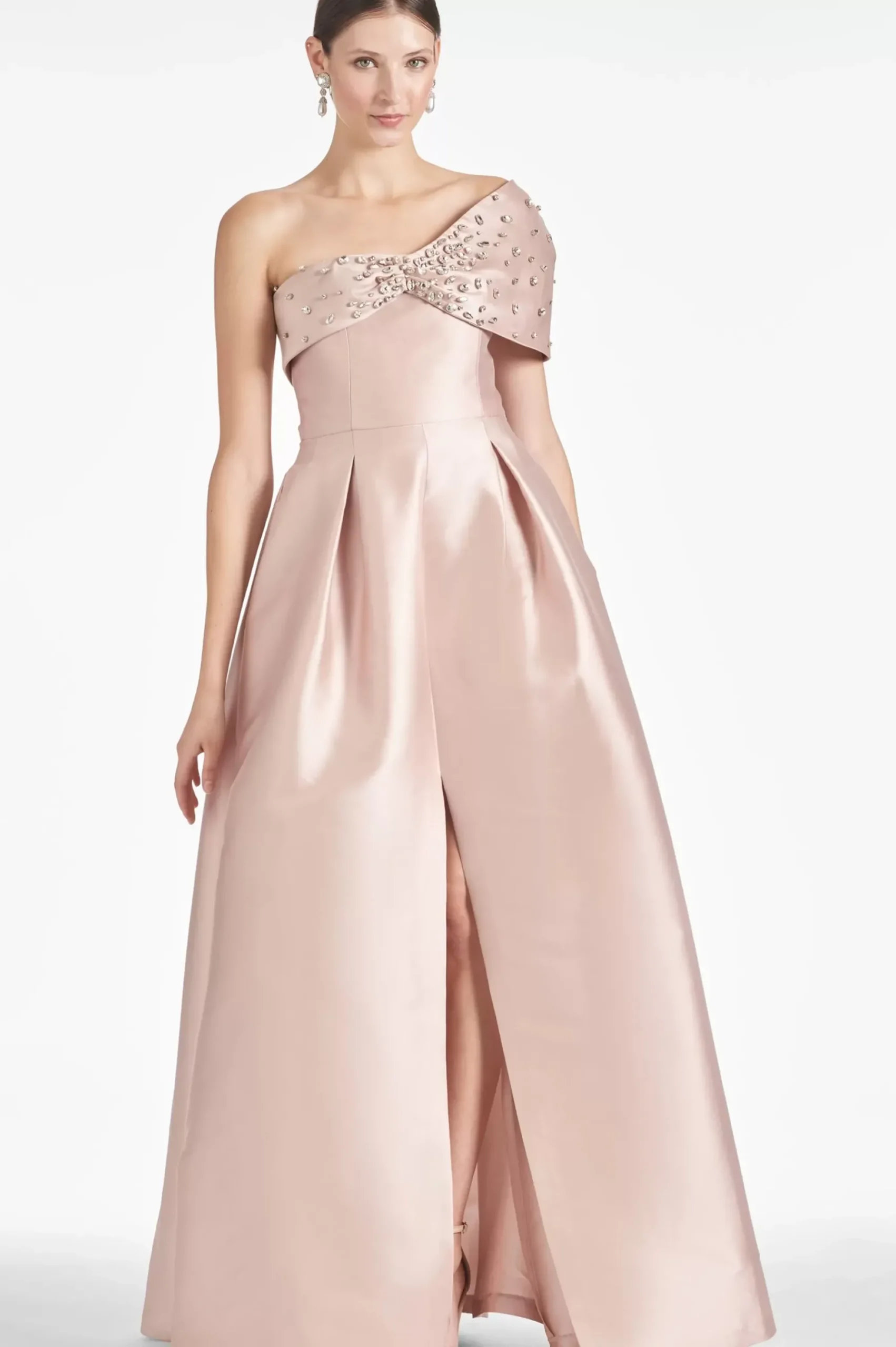Women Sachin & Babi Gowns-Delilah Gown Silver Peony