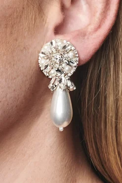 Women Sachin & Babi Earrings-Elisha Earrings-Crystals/Pearl Clear/Pearl