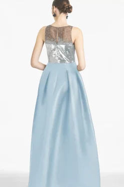 Women Sachin & Babi Gowns-Erica Gown Silver/Ash Blue