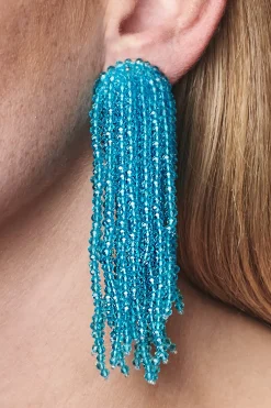 Women Sachin & Babi Earrings-Fountain Earrings-Faceted Beads