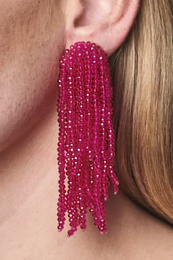 Women Sachin & Babi Earrings-Fountain Earrings-Faceted Beads