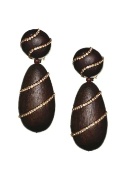 Women Sachin & Babi Earrings-Hudson Earrings-Wood/Crystals