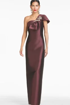 Women Sachin & Babi Gowns-Ines Gown Eggplant