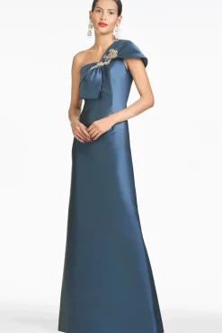 Women Sachin & Babi Gowns-Ines Gown Steel Blue