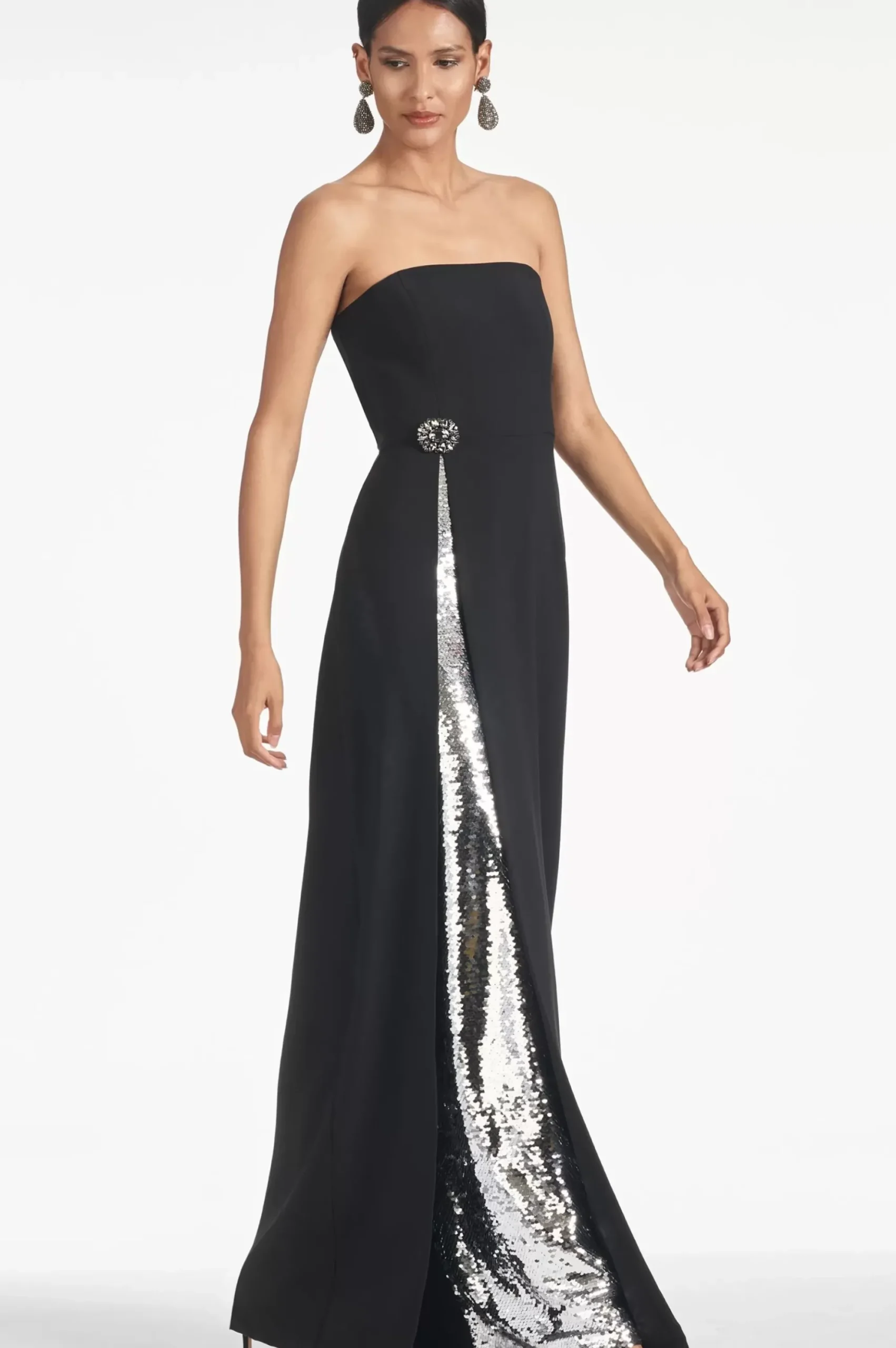 Women Sachin & Babi Gowns-Ivy Gown Black/Silver