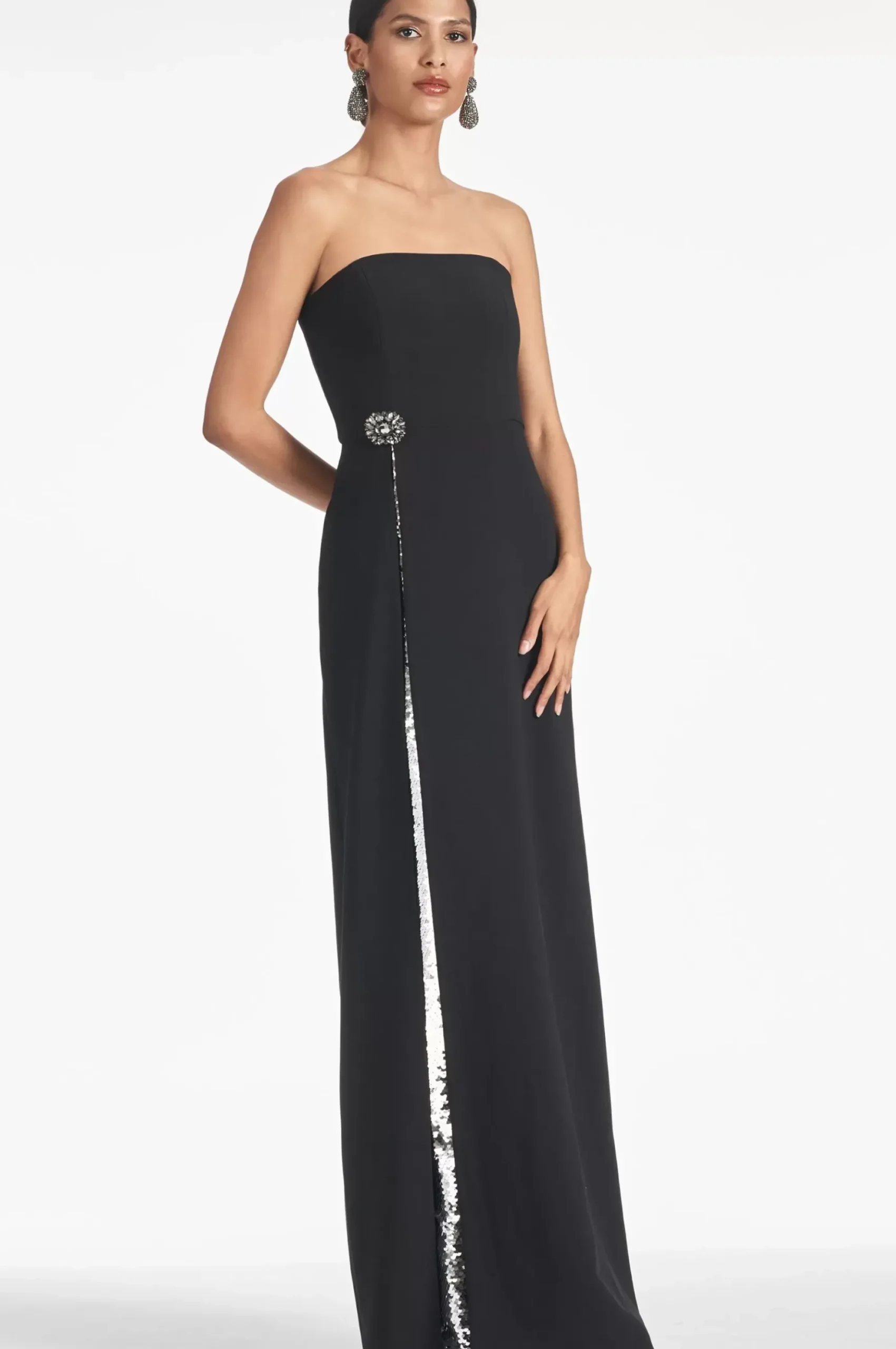 Women Sachin & Babi Gowns-Ivy Gown Black/Silver