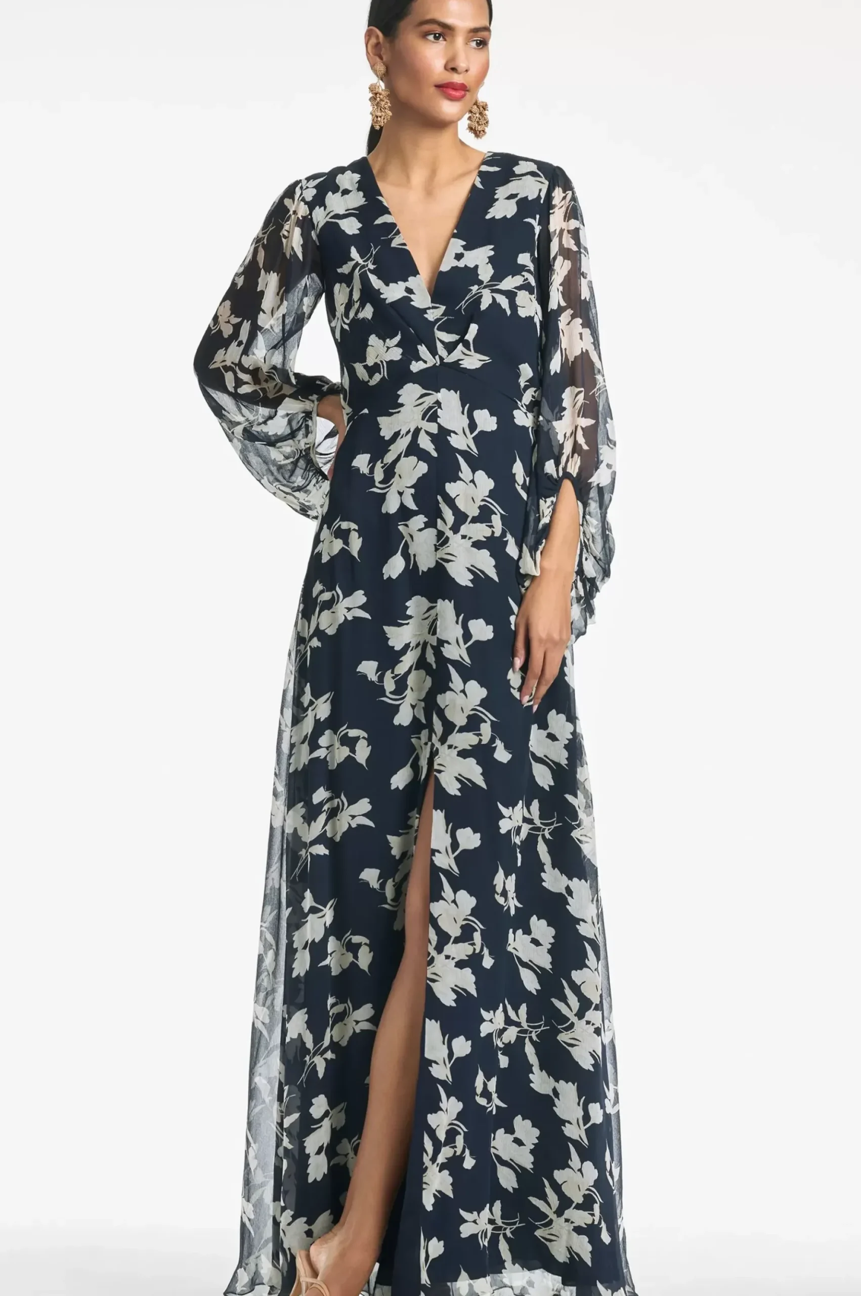 Women Sachin & Babi Gowns-Jenny Gown Navy Venetia Petal
