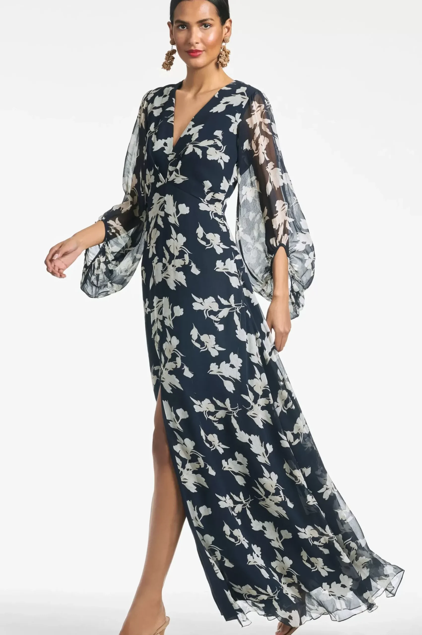 Women Sachin & Babi Gowns-Jenny Gown Navy Venetia Petal