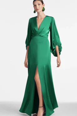 Women Sachin & Babi Gowns-Jenny Gown Emerald