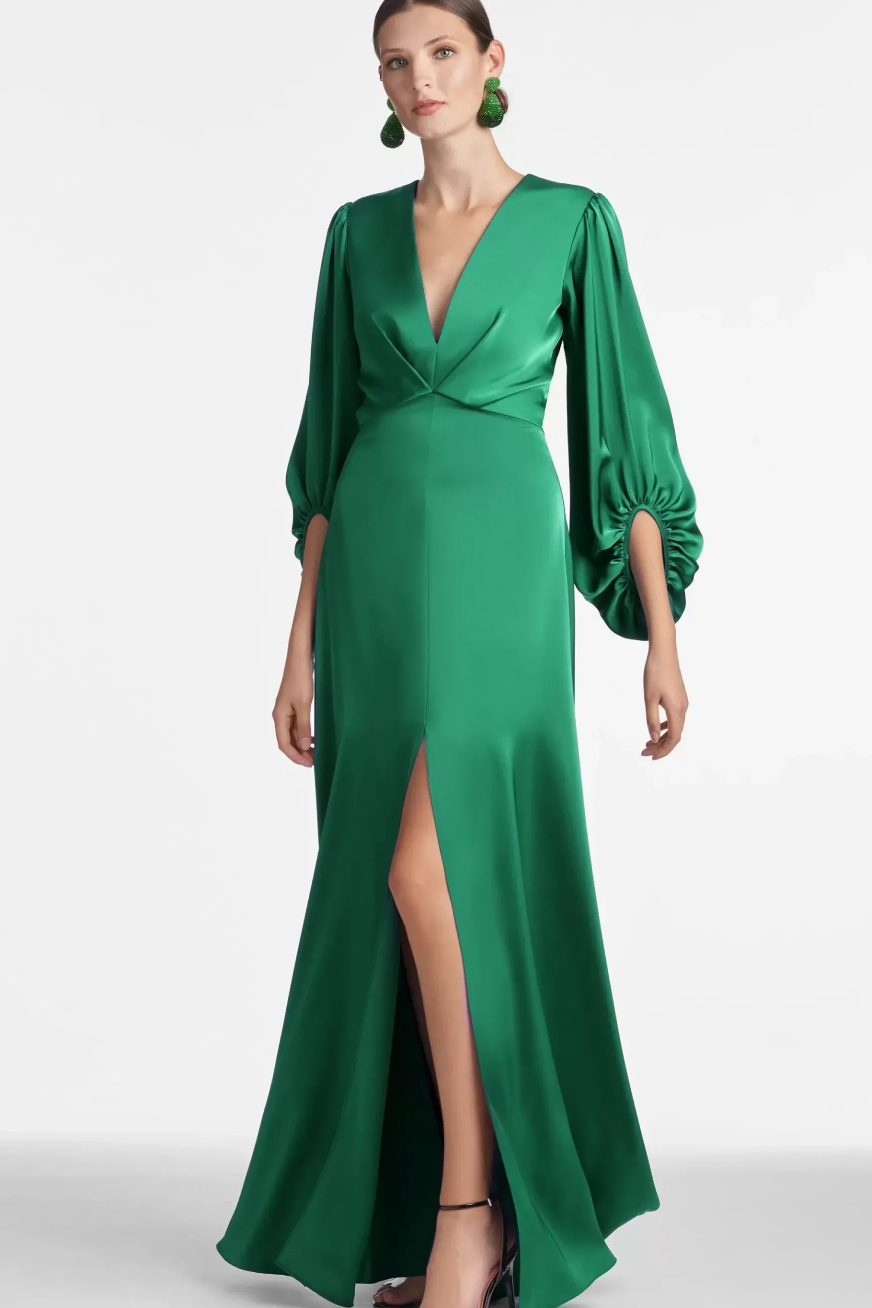 Women Sachin & Babi Gowns-Jenny Gown Emerald