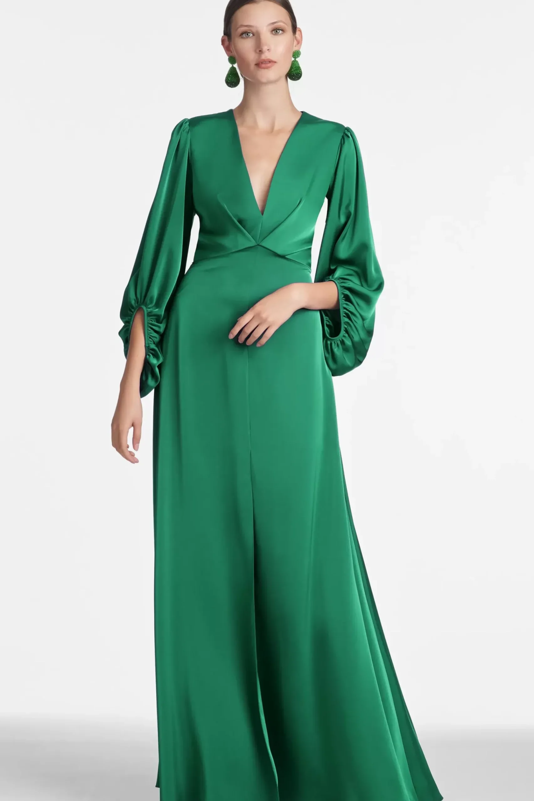 Women Sachin & Babi Gowns-Jenny Gown Emerald