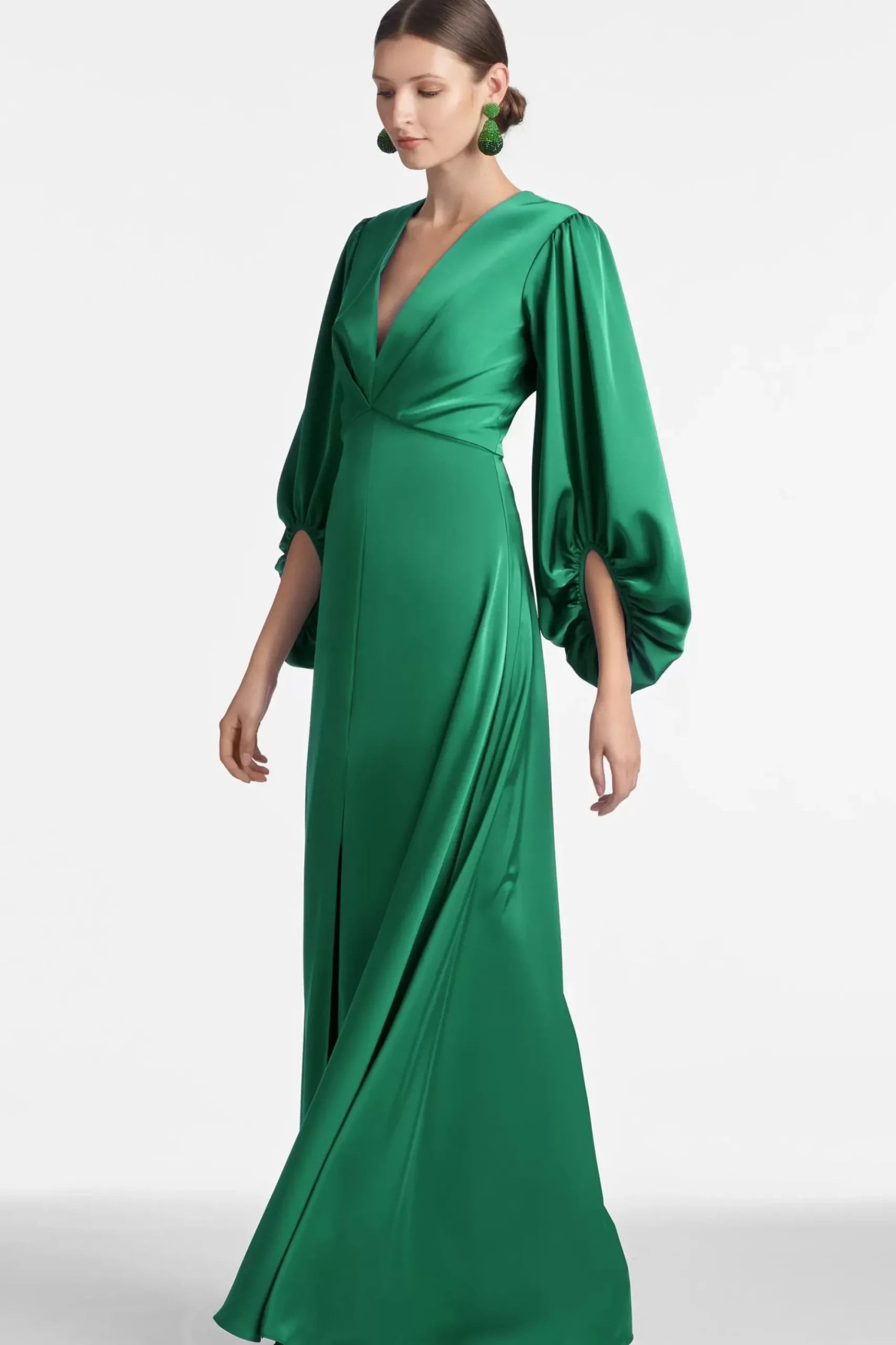 Women Sachin & Babi Gowns-Jenny Gown Emerald
