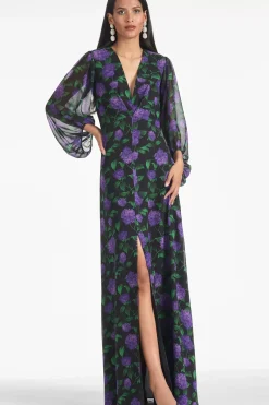 Women Sachin & Babi Gowns-Jenny Gown Violet Garden