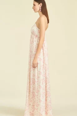 Women Sachin & Babi Gowns-Jessica Gown Rouge Rose Watercolor