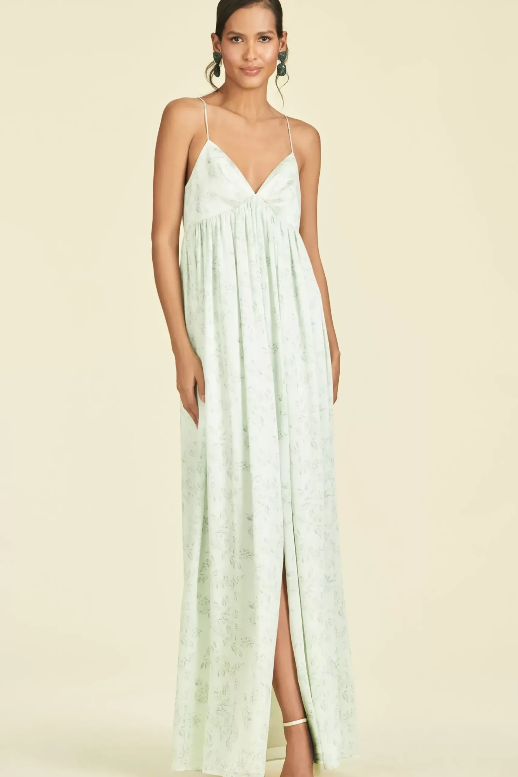 Women Sachin & Babi Gowns-Jessica Gown Jade Rose Watercolor