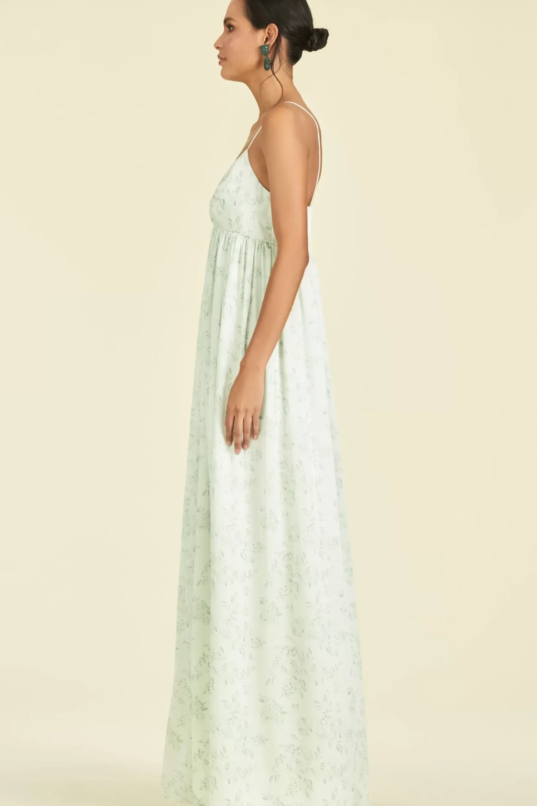 Women Sachin & Babi Gowns-Jessica Gown Jade Rose Watercolor