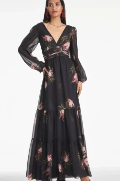 Women Sachin & Babi Gowns-Jules Gown Noir Blossom