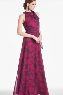Women Sachin & Babi Gowns-Kayla Gown Magenta Bloom