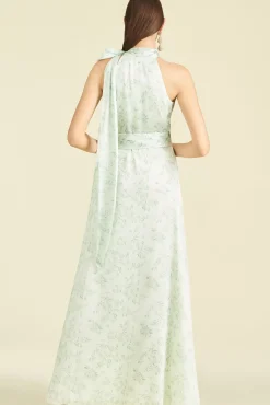 Women Sachin & Babi Gowns-Kayla Gown Jade Rose Watercolor