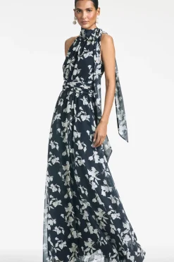Women Sachin & Babi Gowns-Kayla Gown Navy Venetia Petal