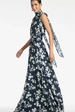 Women Sachin & Babi Gowns-Kayla Gown Navy Venetia Petal