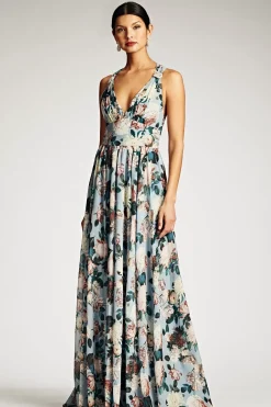 Women Sachin & Babi Gowns-Kenzia Gown Ice Blue Garden