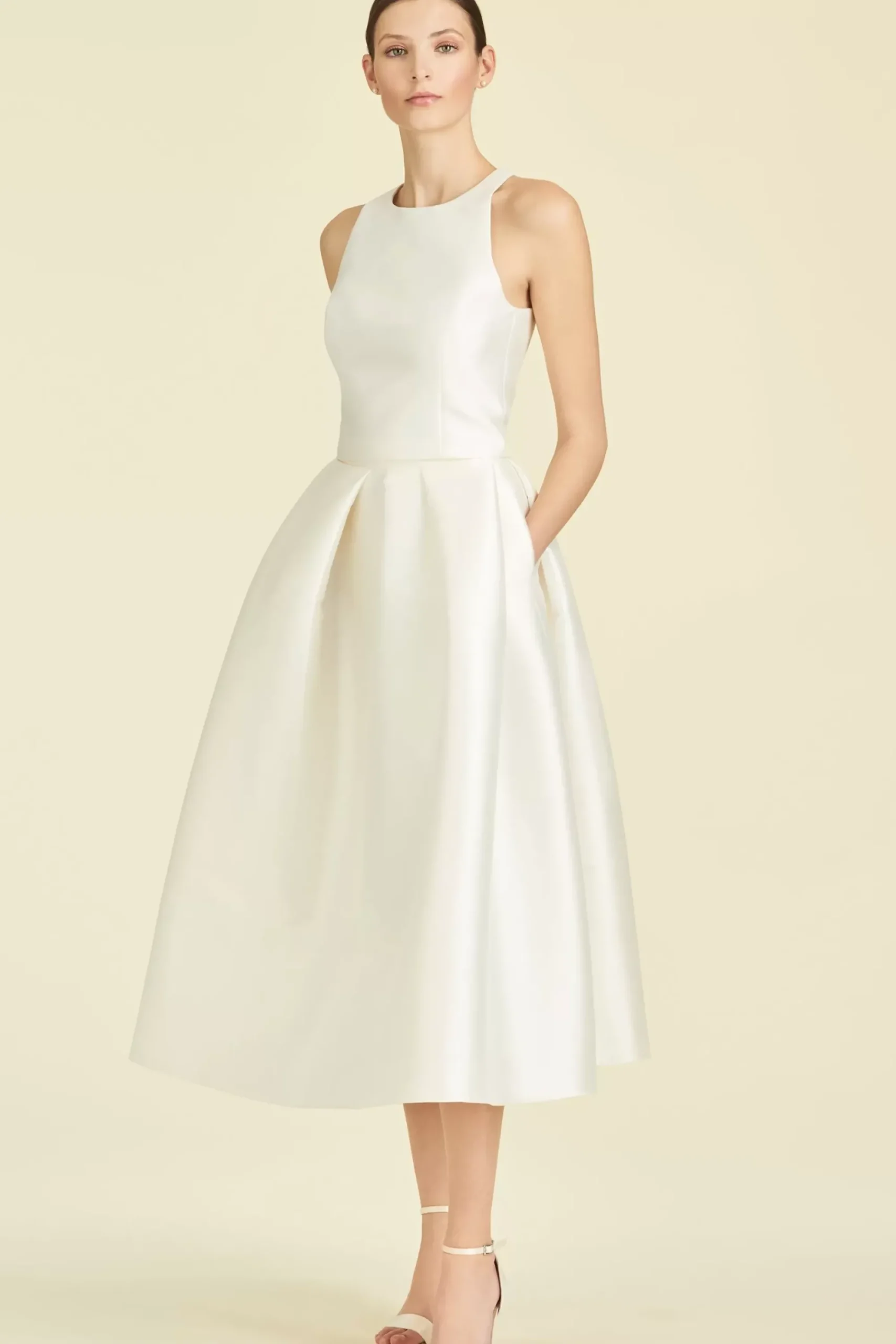 Women Sachin & Babi Skirts-Leighton Skirt Mikado Off White