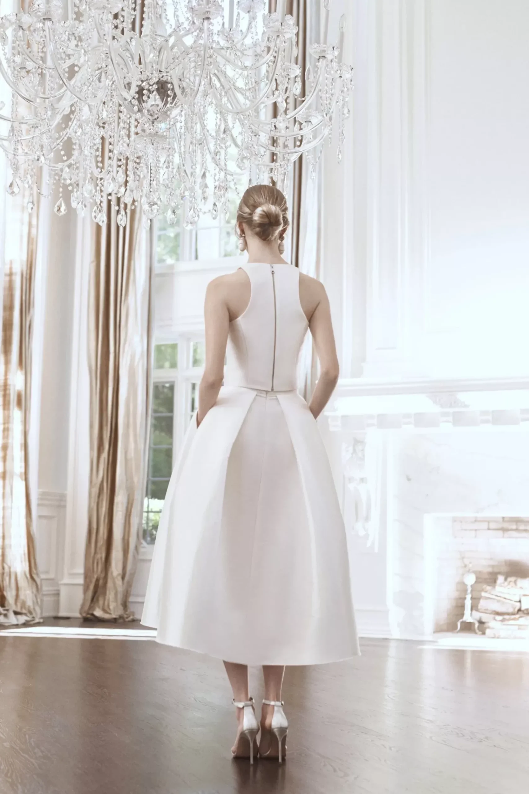 Women Sachin & Babi Skirts-Leighton Skirt Mikado Off White