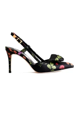 Women Sachin & Babi -Lenox Obi-Bow Slingback Noir Wildflower