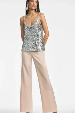 Women Sachin & Babi Matching Sets-Leta Top Silver