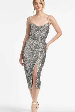 Women Sachin & Babi Matching Sets-Leta Top Silver