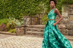 Women Sachin & Babi Matching Sets-Lexie Top Emerald Watercolor Floral