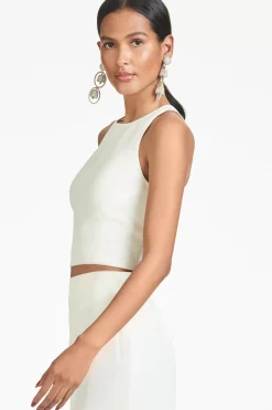 Women Sachin & Babi Tops & Blouses-Lexie Top Faille Ivory