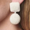 Women Sachin & Babi Earrings-Lydia Earrings-Smooth Beads Ivory